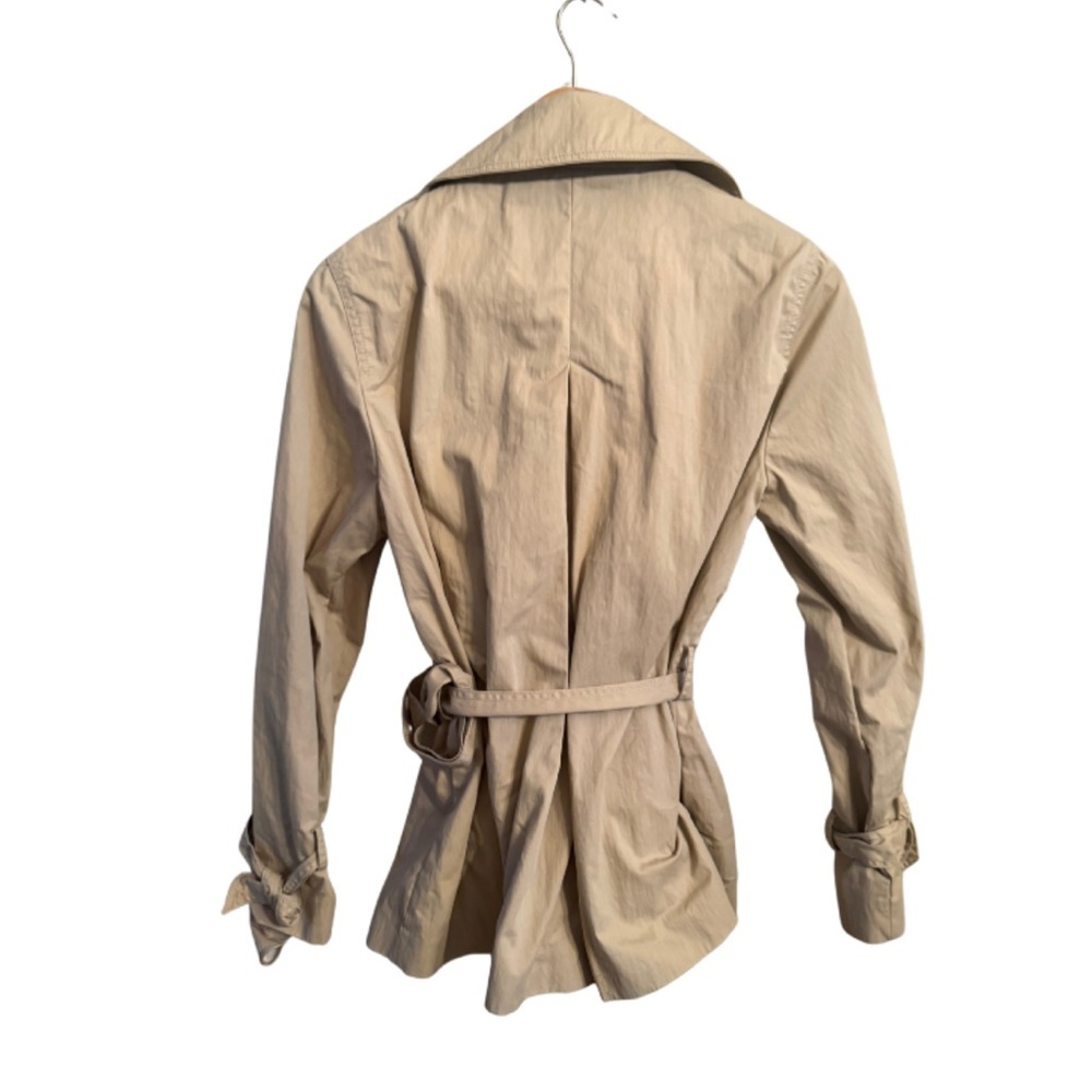 Massimo Dutti Open Trench Coat Tan Size Large - Picture 3 of 11